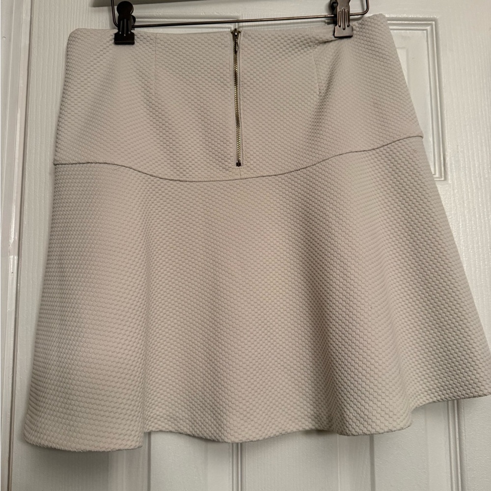 New Banana Republic Cream size 6 waffle Skirt fit flare Anthropologie $89 - Picture 4 of 5